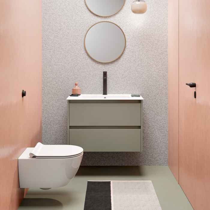 GSI Pura Унитаз подвесной 55х36см., Swirlflush с креплением, безободковый, цвет: белый глянцевый