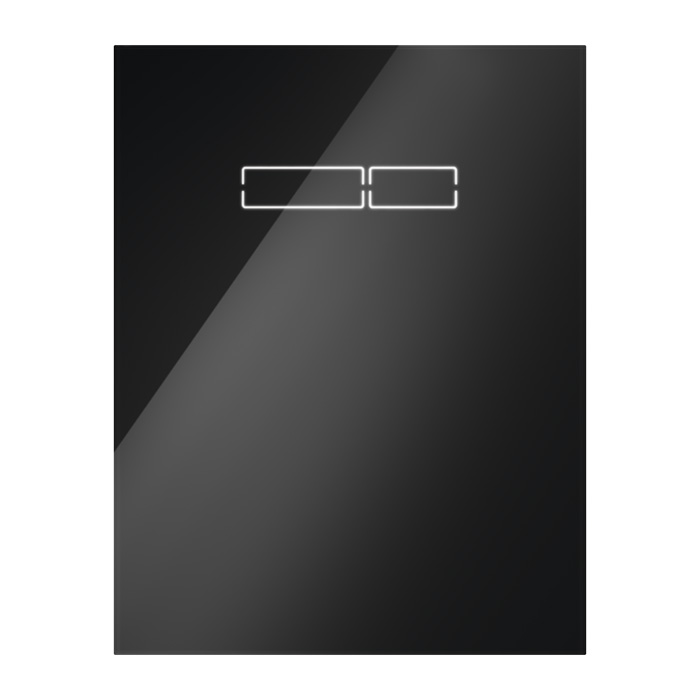 TECElux Верхняя панель с сенсорным блоком управления смыва, стекло: черное