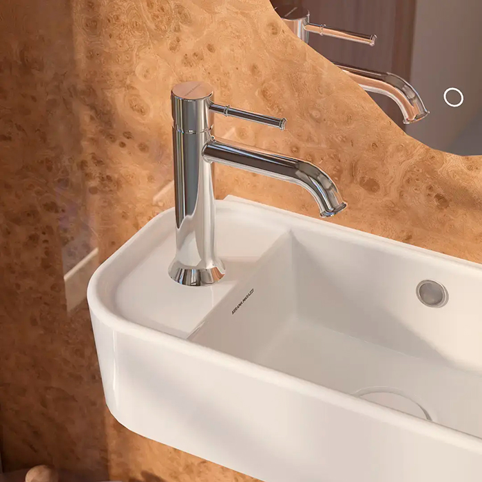 Kerama Marazzi Elegance Раковина подвесная 51x23см, с 1 отв., левосторонняя, цвет: белый глянцевый