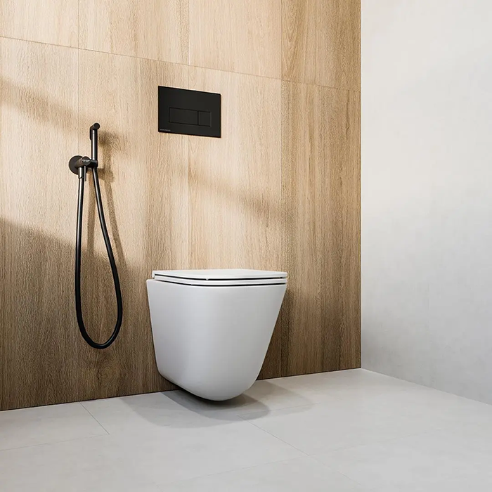 Kerama Marazzi Cubo Унитаз 34х48см, подвесной, смыв торнадо, с крепежом и сиденьем, цвет: белый глянцевый