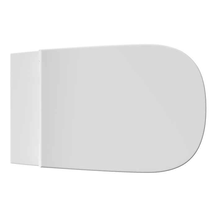 Alice Wunder Унитаз 53х31см., подвесной, безободковый, смыв aliflush+, под крепления Fischer WB-KliX, без сиденья и крышки, биколор, цвет: белый матовый/глянце