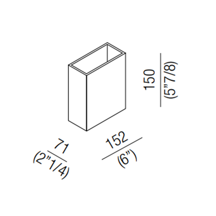 Agape Puzzle Высокий маленький ящик 15.2x7.1x15 см, цвет: серый