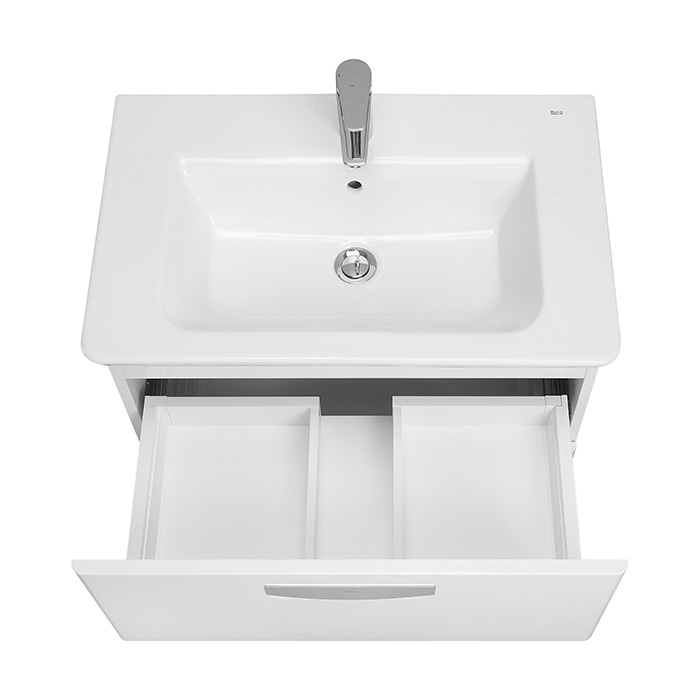 Roca The Gap Original Тумба подвесная 70x41x60см, с 2 ящиками, цвет: белый