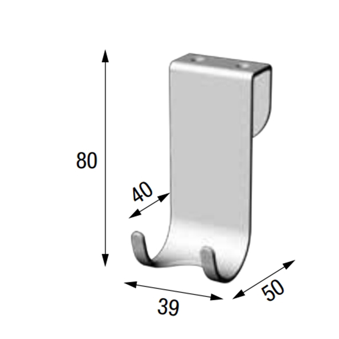 Novellini Frame Крючок на стекло, толщиной, до 1см., цвет: хром