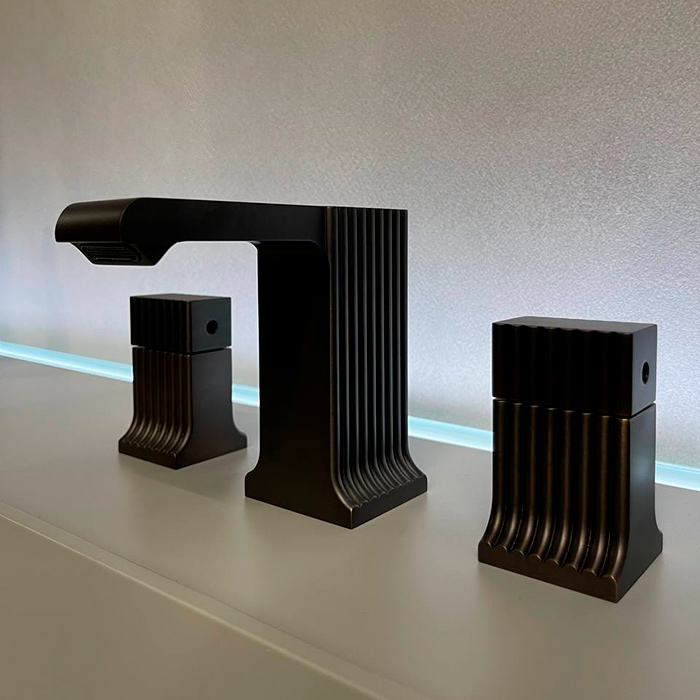 Stella Casanova Смеситель для раковины на 3 отверстия, цвет: бронза темная