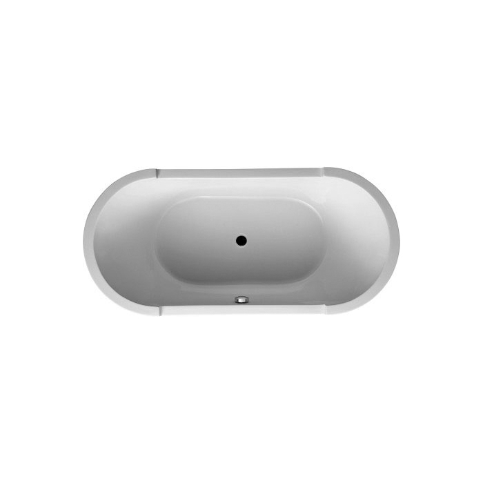 Duravit STARCK Ванна акриловая отдельностоящая 190x90см, с 2 наклонами для спины , с панелью и ножками, цвет: белый