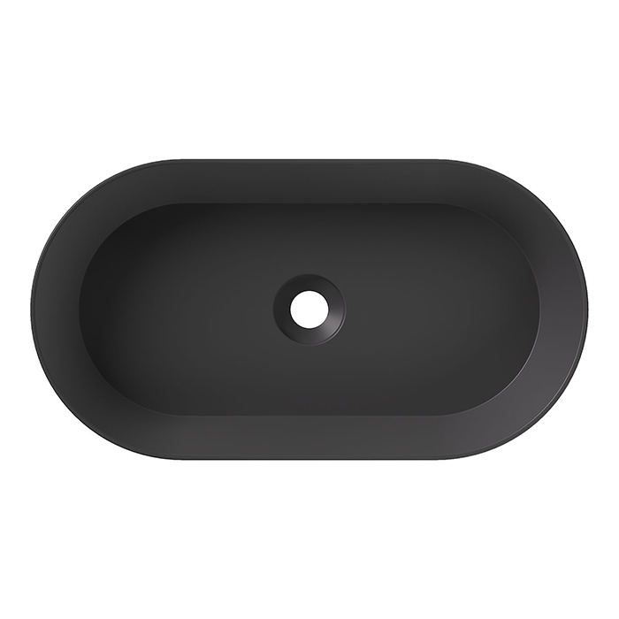 Alice Spy Oval Раковина 65x36х12см., накладная, без отв., цвет: чёрный матовый