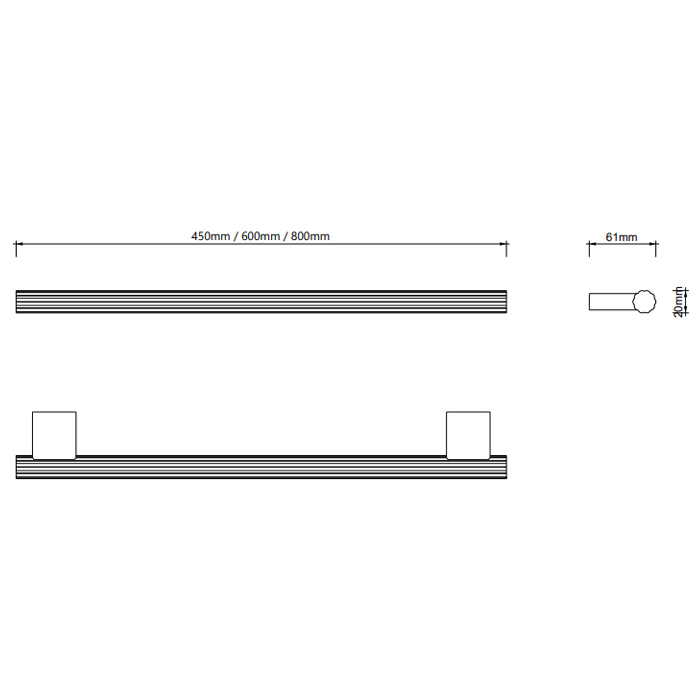 Decor Walther OF.LINE HTE45 Полотенцедержатель, подвесной, цвет: Mocca