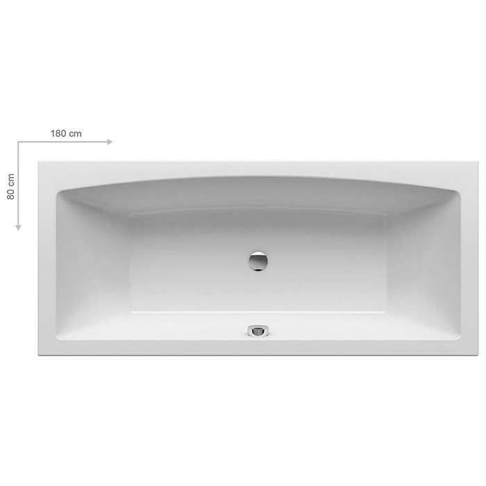 Ravak Formy 02 Ванна 180x80см., пристенная, акриловая, цвет: белый