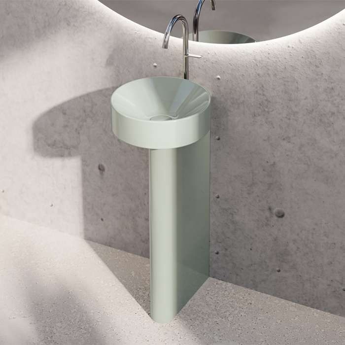 BETTE Suno Pedestal Раковина напольная 34x84cм, с 1 отв., цвет: Salvia