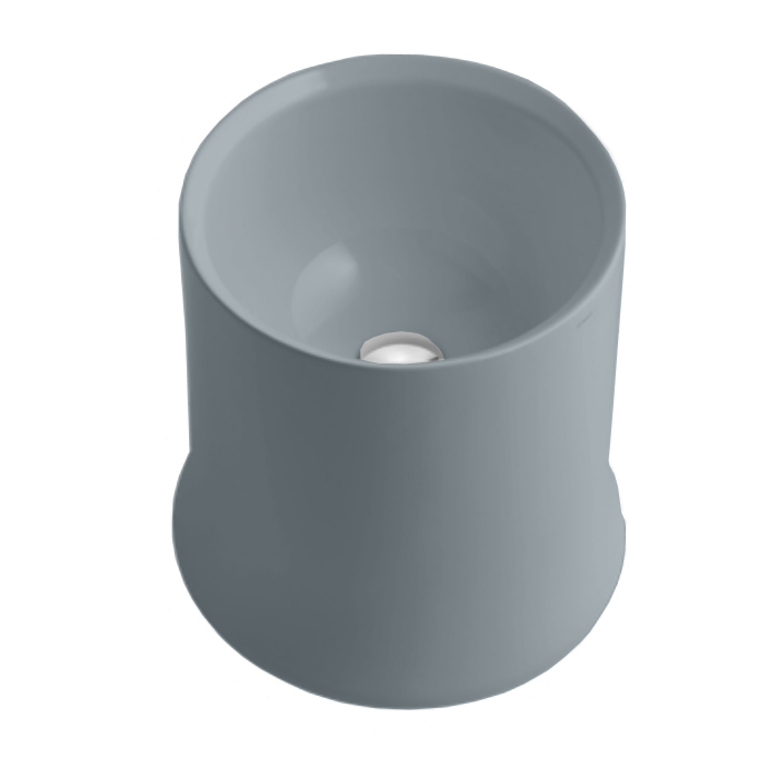 Simas Sharp раковина накладная высокая , d42см h 44 см, без отв., цвет: cemento matt