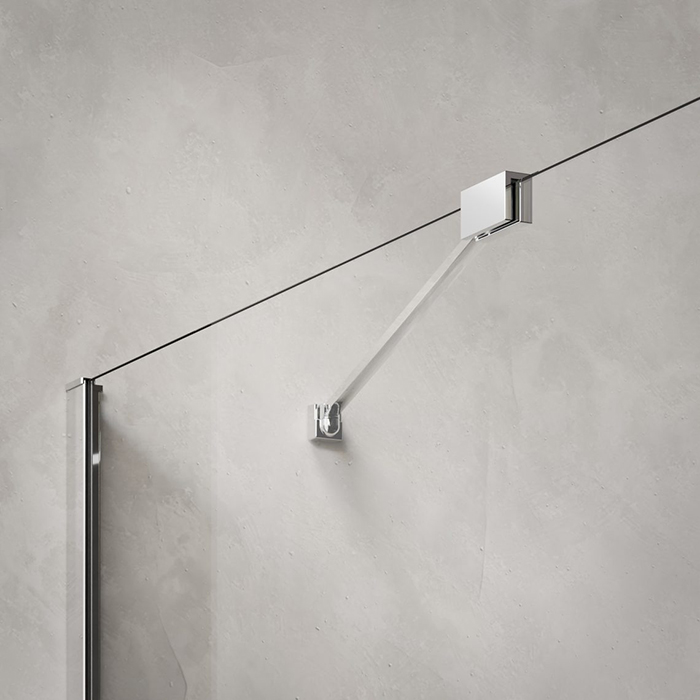 Radaway Idea PNJ Шторка для ванны 80см, стекло прозрачное, покрытие Easy Clean, профиль: хром