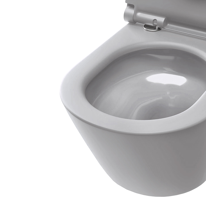 Catalano Sfera Унитаз напольный 54x35см, безободковый, смыв Tornado, покрытие Twinglaze+, цвет: Cemento Satinato