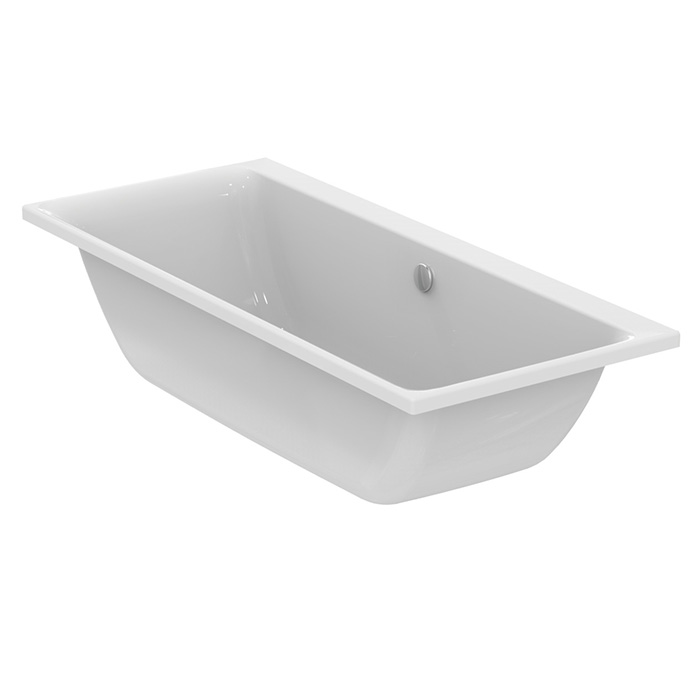 Ideal Standard Connect Air DUO Ванна 180x80 см, встраиваемая, акрил, без панелей, перелива, без ножек, цвет: белый глянец