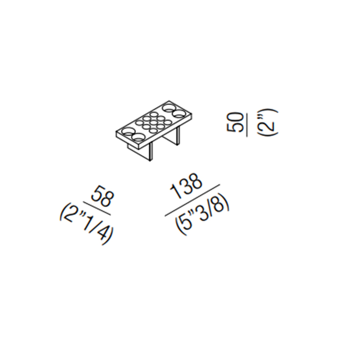 Agape Puzzle Подставка для косметических средств 13.8x5.8x5 см, цвет: серый