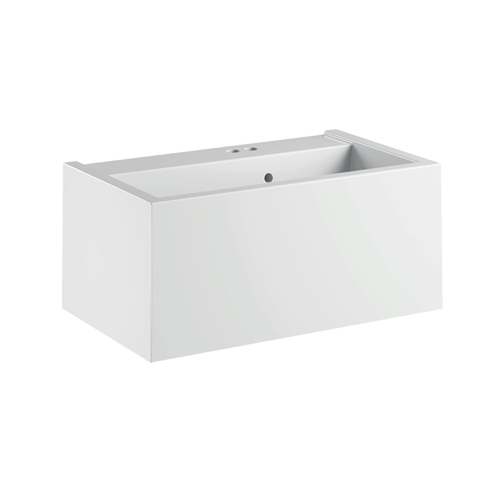 Kerasan Kanaal Раковина подвесная 80х46.5см., с 2 отв., цвет: белый глянцевый