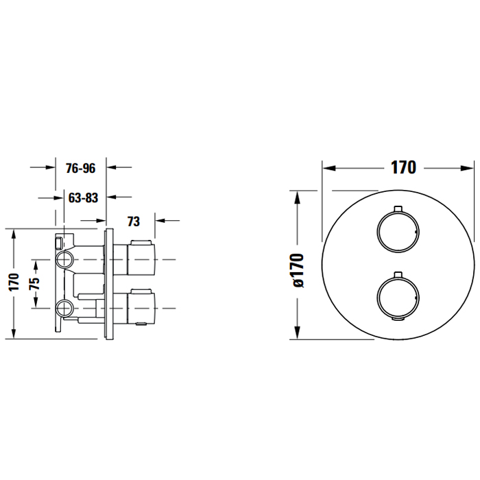 Duravit Thermostatic Смеситель для душа, встраиваемый, термостатический, цвет: хром