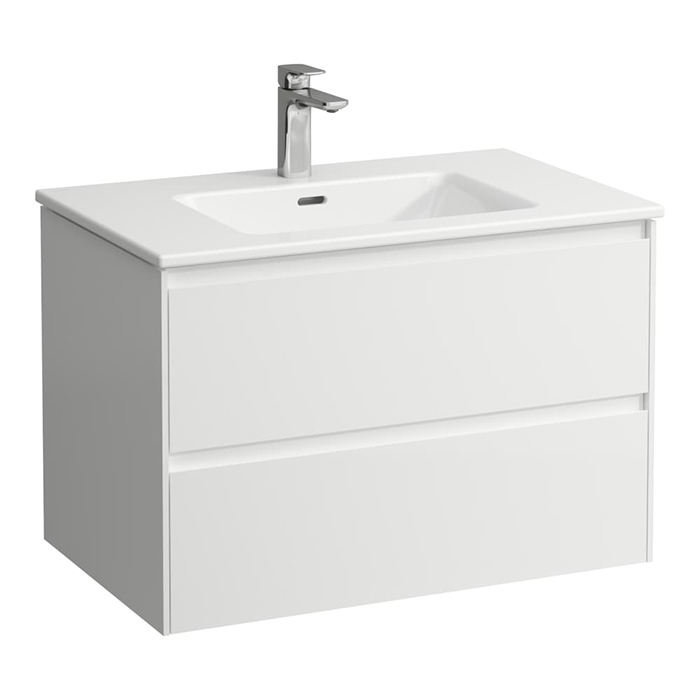 Laufen Pro S Комплект: база подвесная 80х50см, с раковиной, 1 отв., 2 ящика, цвет: белый глянцевый