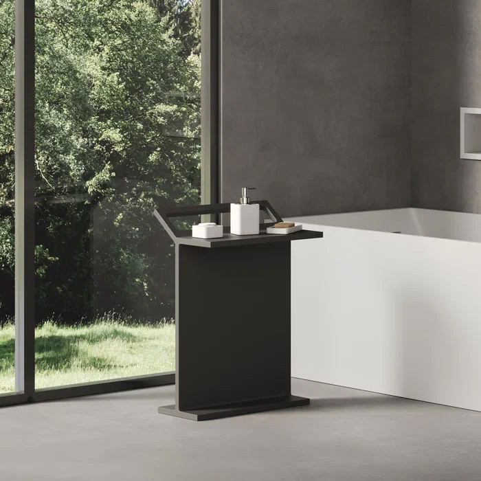 Dea Design Accessories Столик с полотенцедержателем 50x32x70см., напольный, Solid Surface, цвет: graphite