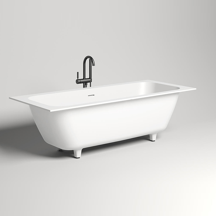 Salini Orlanda Axis Встраиваемая ванна на ножках 191х80х60см.,  "Up&Down", материал: S-Sense, сифон, интегрированный слив-перелив, цвет: белый