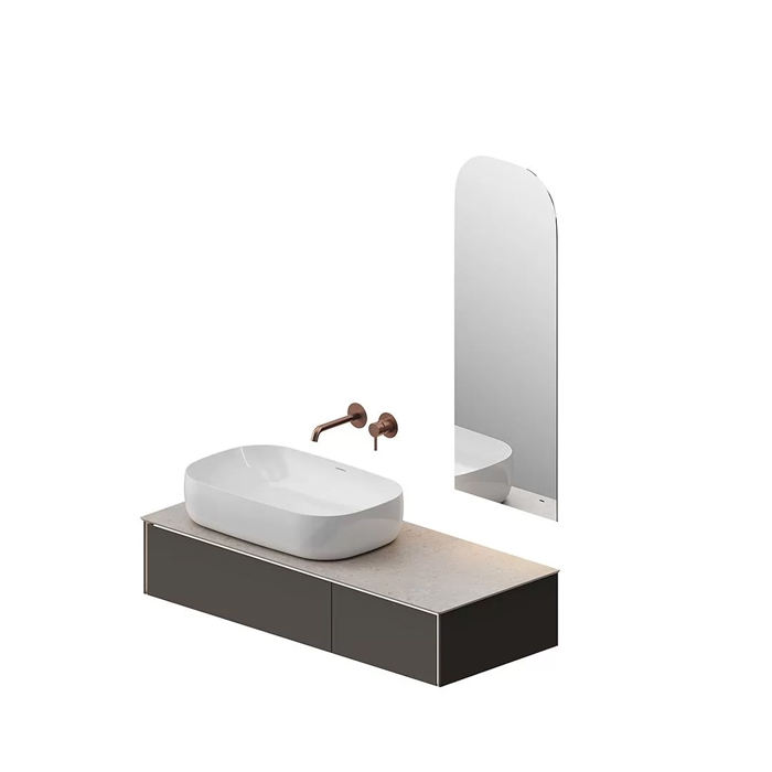 Kerama Marazzi Magica Тумба подвесная, 115.4х48.5х22см., 2 ящика, цвет: вечерний серый матовый