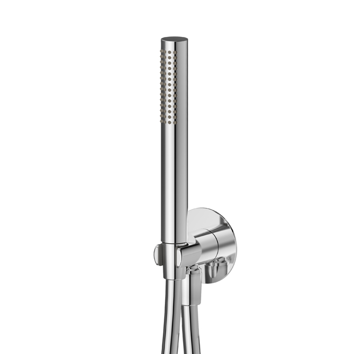 Newform Shower Ручной душ из латуни, гибкий шланг, держатель, цвет: хром