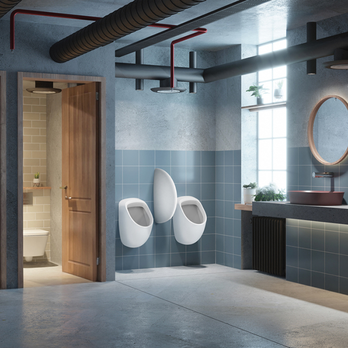 Ideal Standard Перегородка для писсуара 130хh675 мм, керамическая, в комплекте с крепежом, цвет: белый глянецевый