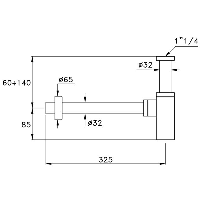 Stella Completamenti Сифон для раковины бутылочный, цвет: хром