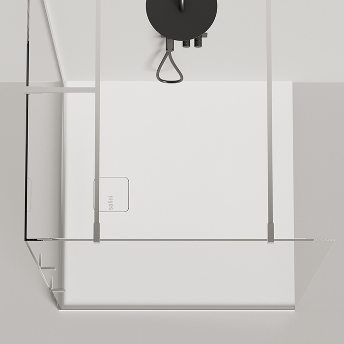 Salini Oasi Душевой поддон 100х100см, с сифоном, S-Stone, цвет: белый матовый