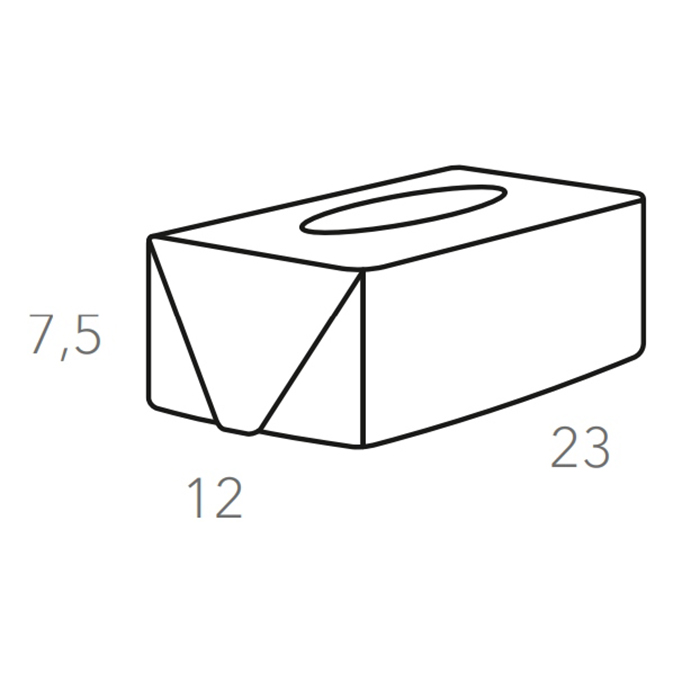 ADJ Салфетница Kleenex, 23x12xH7,5 см., цвет: эвкалипт/небесный