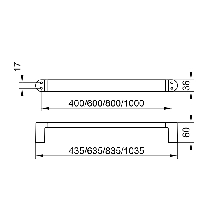 Keuco Elegance Полотенцедержатель, подвесной, цвет: хром