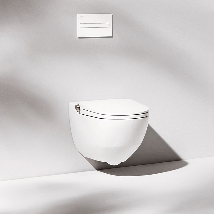 Laufen Cleanet Riva Унитаз-биде подвесной 60х39.5х40.5см, безободковый, пульт управления, с сиденьем, покрытие LCC, цвет: белый матовый