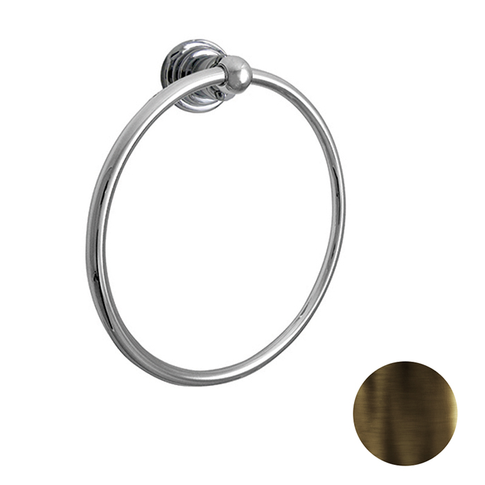 Nicolazzi Accessori Полотенцедержатель кольцо 19.5см., подвесной, цвет: тёмная бронза
