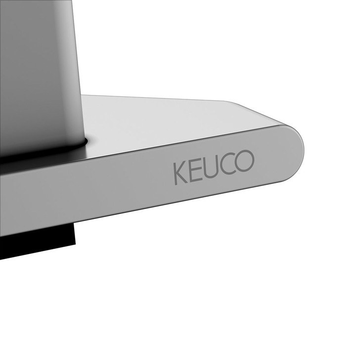 Keuco Edition 400 Полочка для душа, угловая, подвесная, с очистителем стекла, цвет: алюминий анодированный