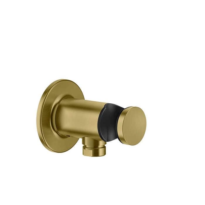 Gessi INCISO Вывод воды с держателем для душевой лейки на 1/2", цвет: Gold Br. PVD