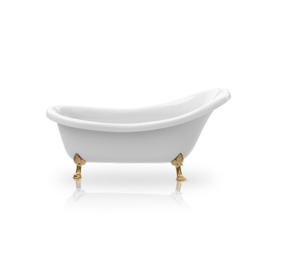 Knief Victorian Ванна отдельностоящая 174.5х83хh81/65см, цвет: белый/бронза