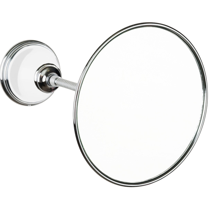 TW Harmony 025, подвесное зеркало косметическое круглое диам.14см, цвет: хром/белый