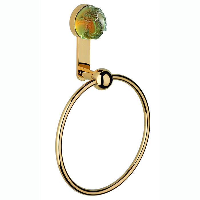 THG Dragon Jade Полотенцедержатель - кольцо, подвесной 18см., цвет: золото