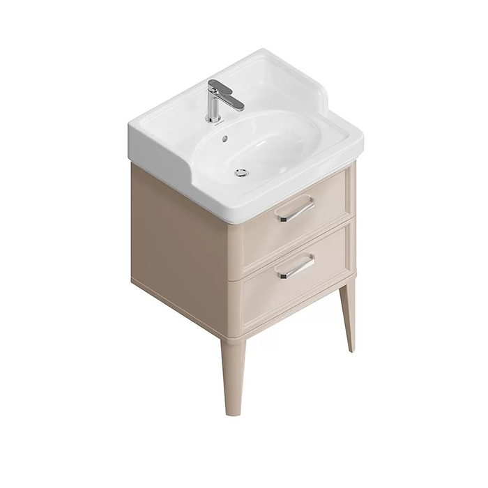 Kerama Marazzi Pompei Тумба подвесная 60см, с 2 ящиками, цвет: камео бежевый глянцевый