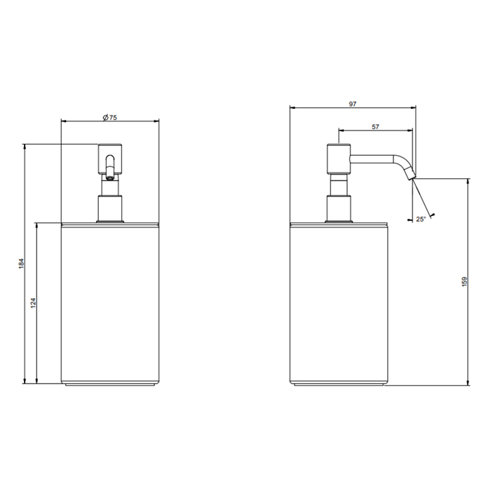 Gessi Rilievo Дозатор для жидкого мыла, настольный, колба белая, цвет: Brushed Brass PVD