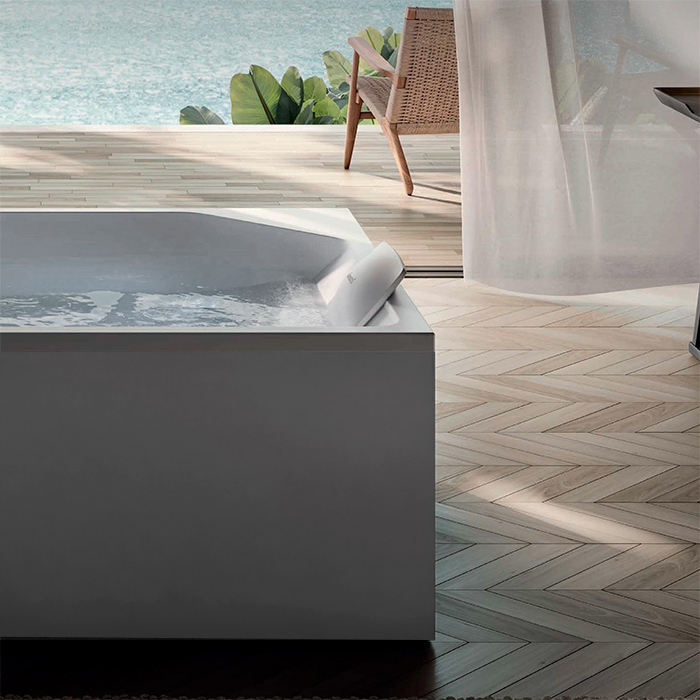 Jacuzzi Onira Ванна встраиваемая 190x120x60см, без отв., в комплекте 2 подушки, цвет: белый матовый
