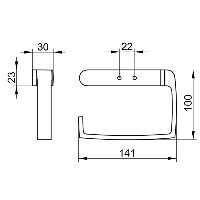 Keuco Elegance Держатель т/б поворотный, открытый, подвесной, цвет: хром