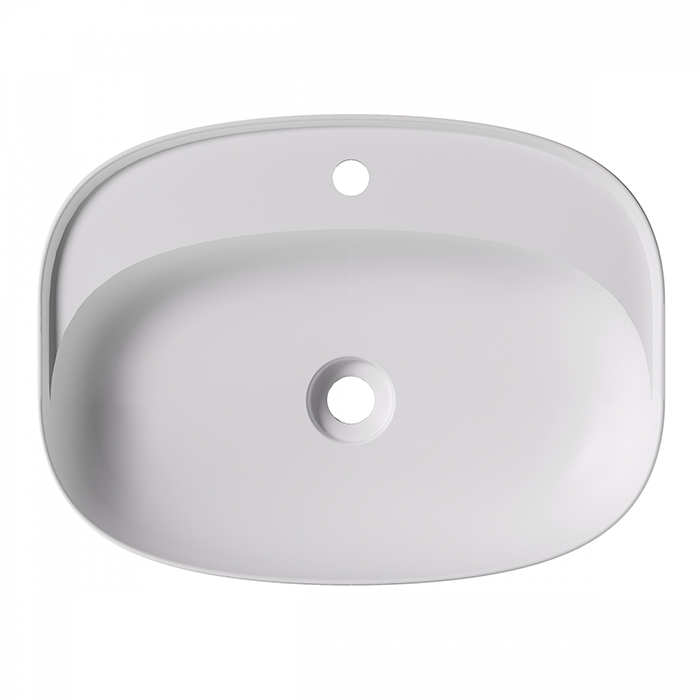 Alice Form Oval Раковина 60x45х12см., накладная, 1 отв., цвет: белый матовый