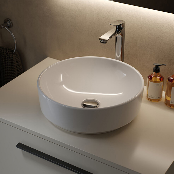 Ideal Standard Ceralife O Смеситель для раковины, на 1 отв., H24см., высокий, технология BlueStart, цвет: хром
