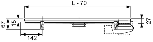 TECE Канал Комплект для установки углового дренажного канала, 900х900 мм