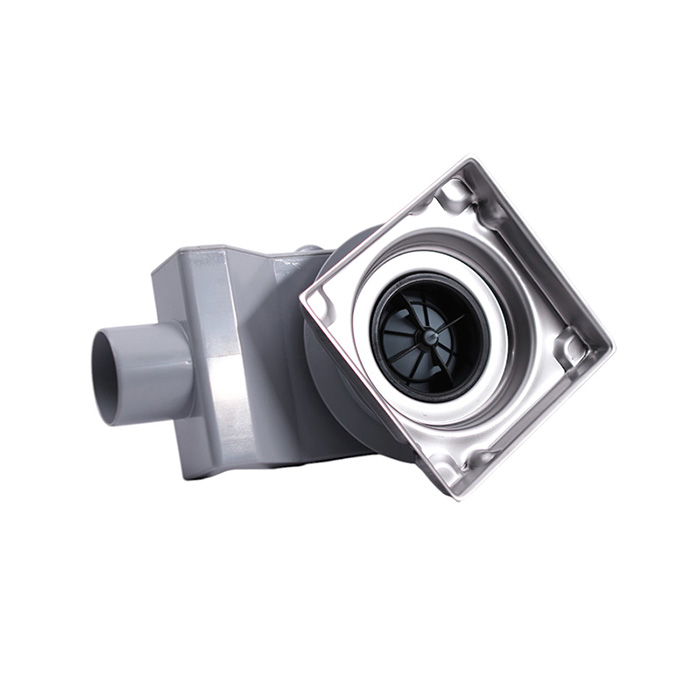 Plumberia Трап душевой PS HOLDER 13x13см, выпуск 50мм, 40л/мин, цвет: нержавеющая сталь