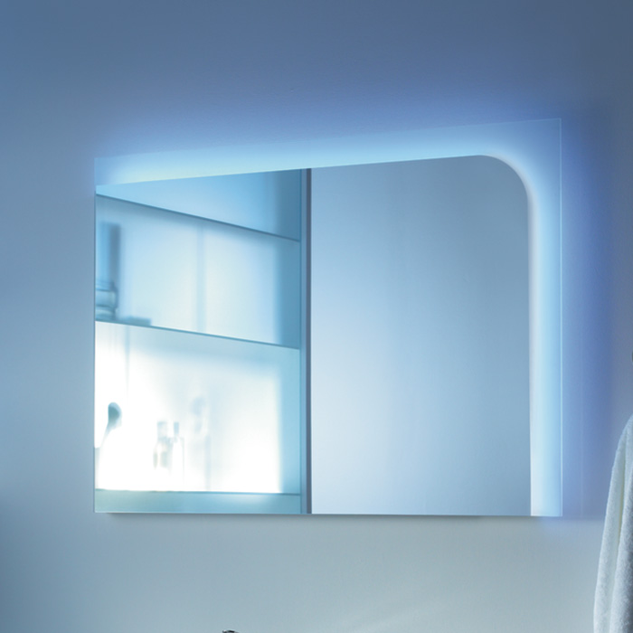 Burgbad Sinea Зеркало с подсветкой 90x64 см, сенсорный выкл. белый гл.