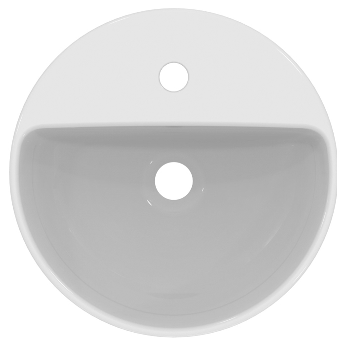Ideal Standard i.life Раковина 40х40х13см., накладная, 1 отв., с переливом, без крепежа, цвет: белый глянцевый