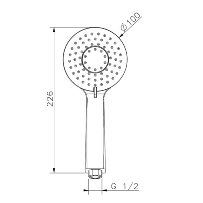 Cisal Shower Ручной душ, D10см, три типа струи, цвет: никель матовый