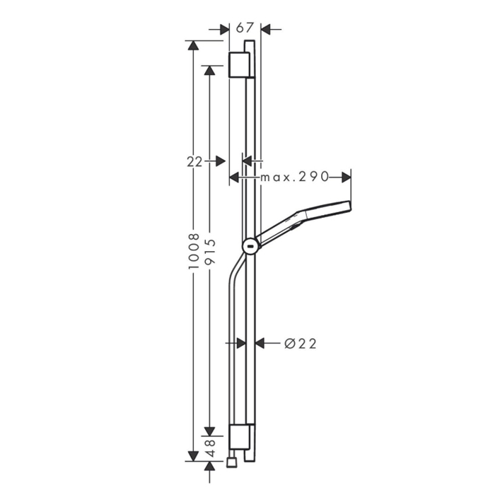 Hansgrohe Rainfinity Душевой гарнитур, настенный, цвет: бронза шлифованная